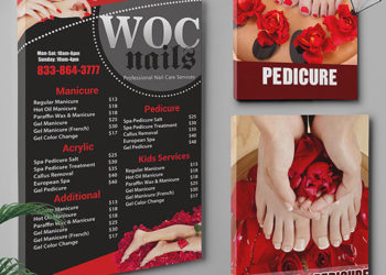 Nail Salon Wall Pricelists