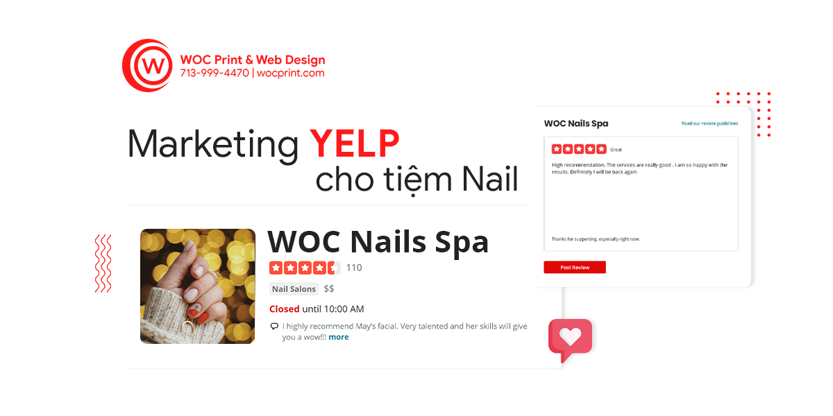 Marketing Quảng cáo Yelp cho tiệm Nail