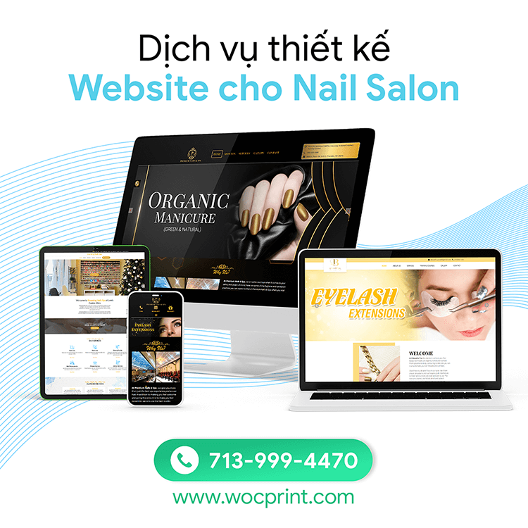 Website sẽ khiến nail salon của bạn nâng tầm thương hiệu, chuyên nghiệp và đẳng cấp hơn.