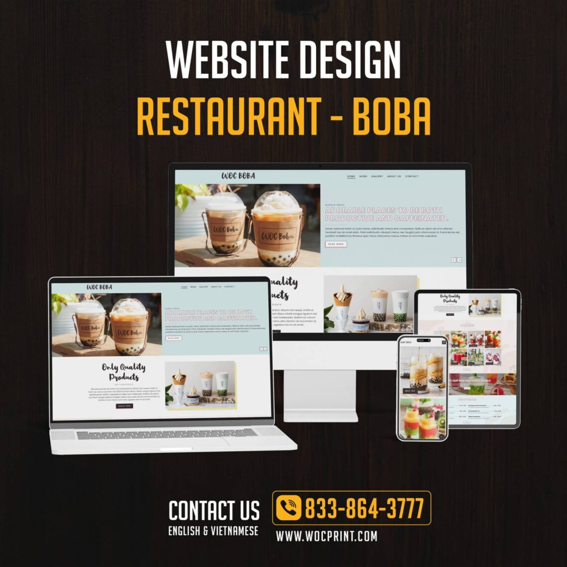 Hướng dẫn sử dụng Boba/Coffee/Restaurant Website